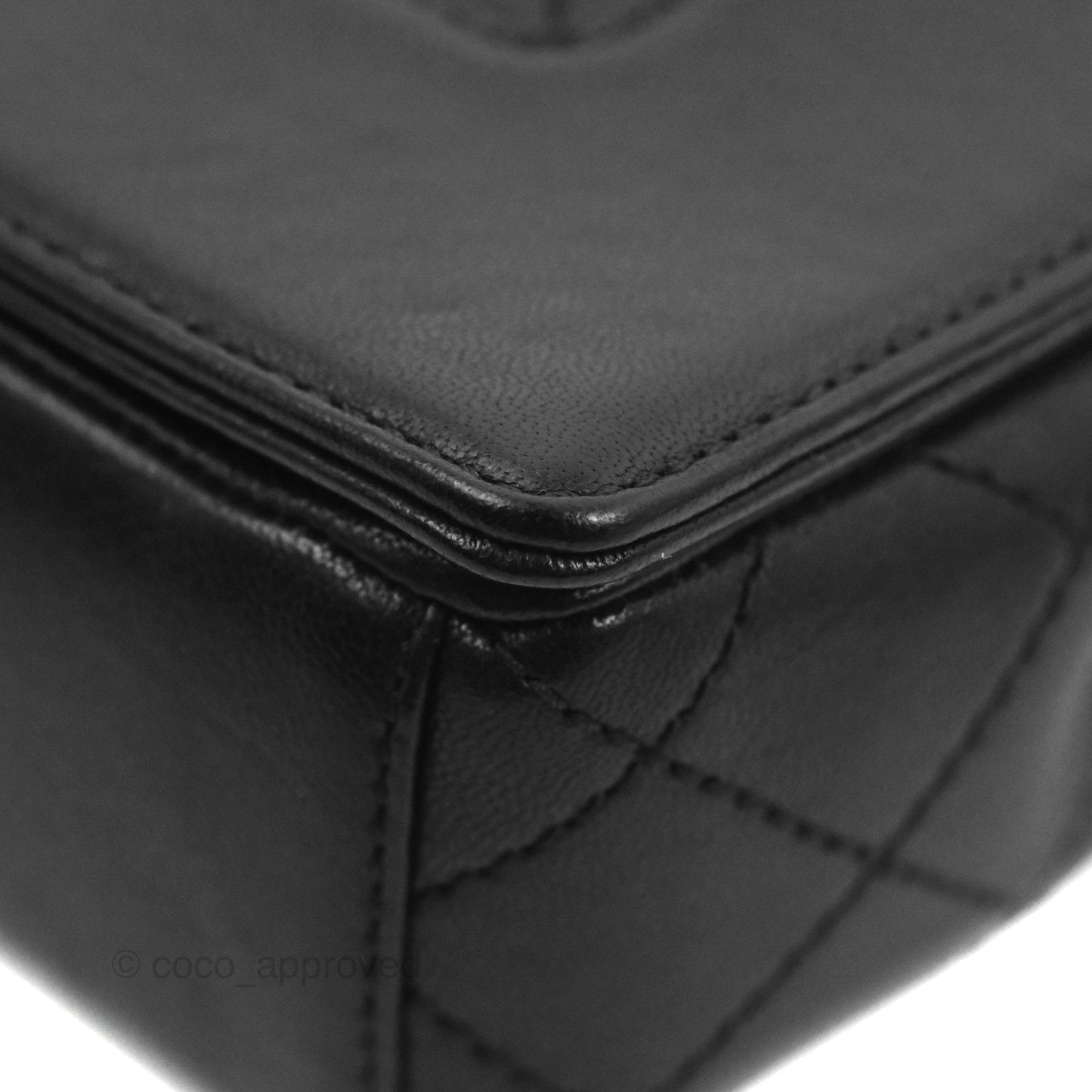 Chanel Small Vintage Mademoiselle Flap Black Sheepskin Gold Hardware