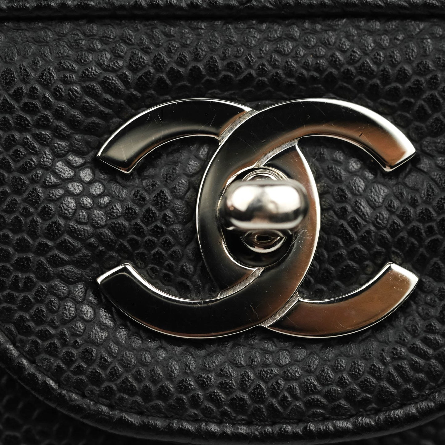 Chanel Jumbo Single Flap Black Caviar Silver Hardware⁣⁣