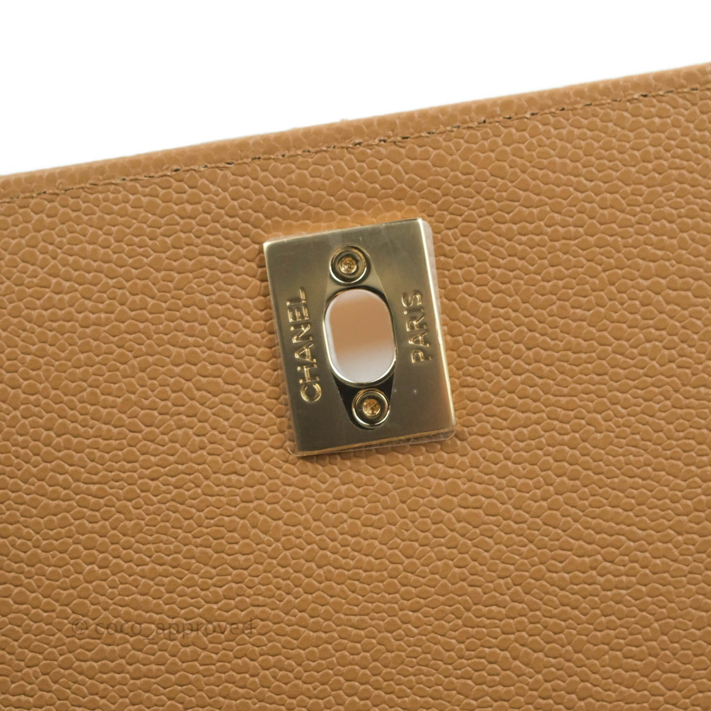 Chanel Quilted Medium Business Affinity Flap Caramel Dark Beige Caviar Gold Hardware