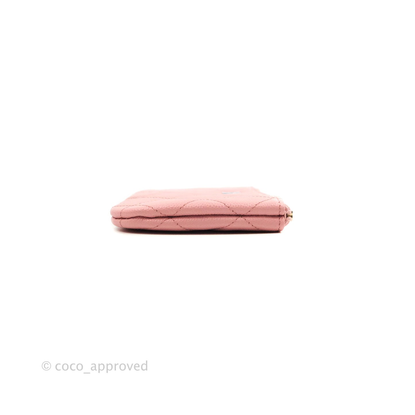 Chanel Mini Quilted O Case Pink Caviar Gold Hardware