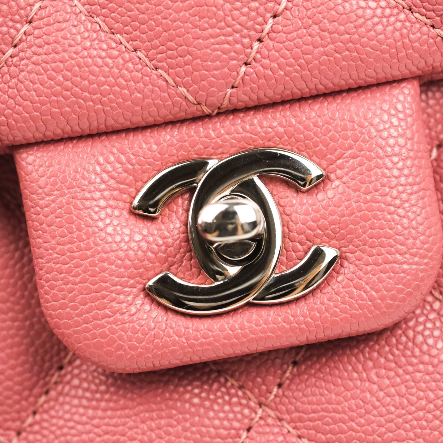 Chanel Caviar Quilted Small Urban Companion Flap Bag Pink Silver Hardware