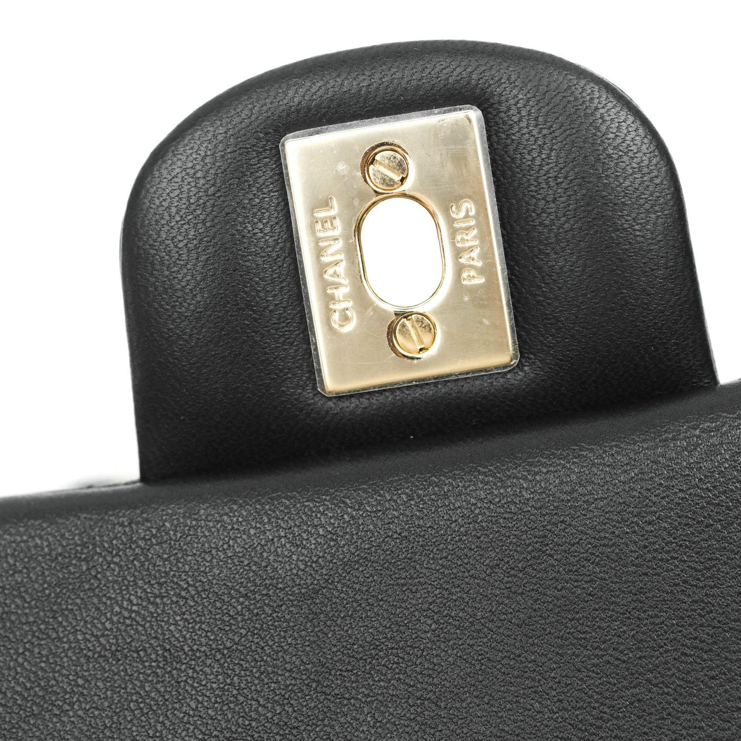 Chanel Quilted Mini Rectangular Lambskin Black Gold Hardware