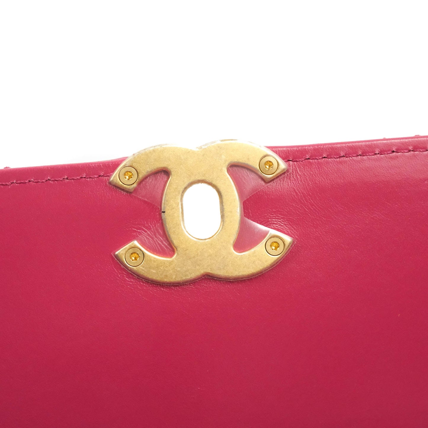 Chanel Quilted Mini Perfect Fit Adjustable Pink Calfskin Aged Gold Hardware 21A