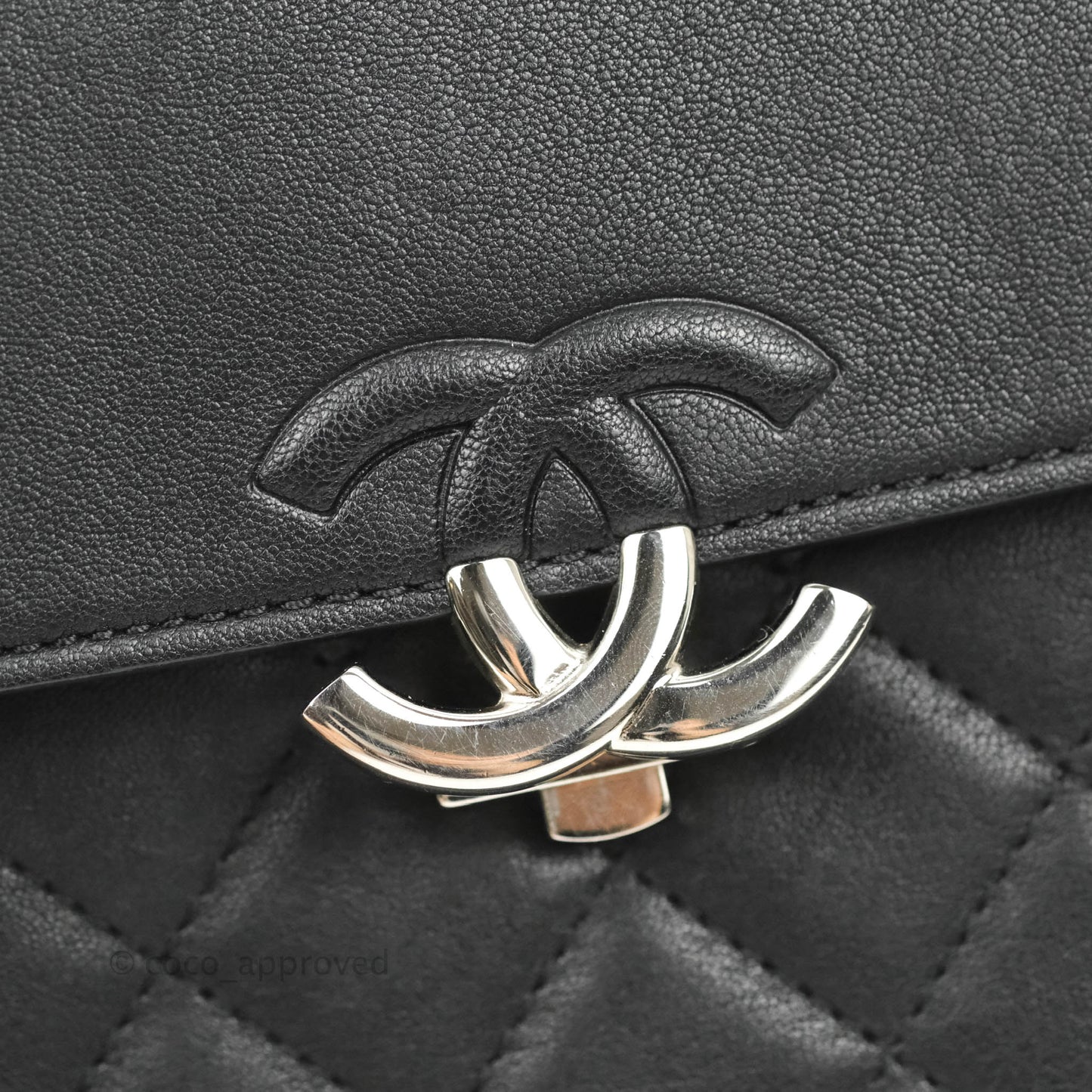 Chanel Quilted Mini Urban Companion Flap Black Calfskin Silver Hardware