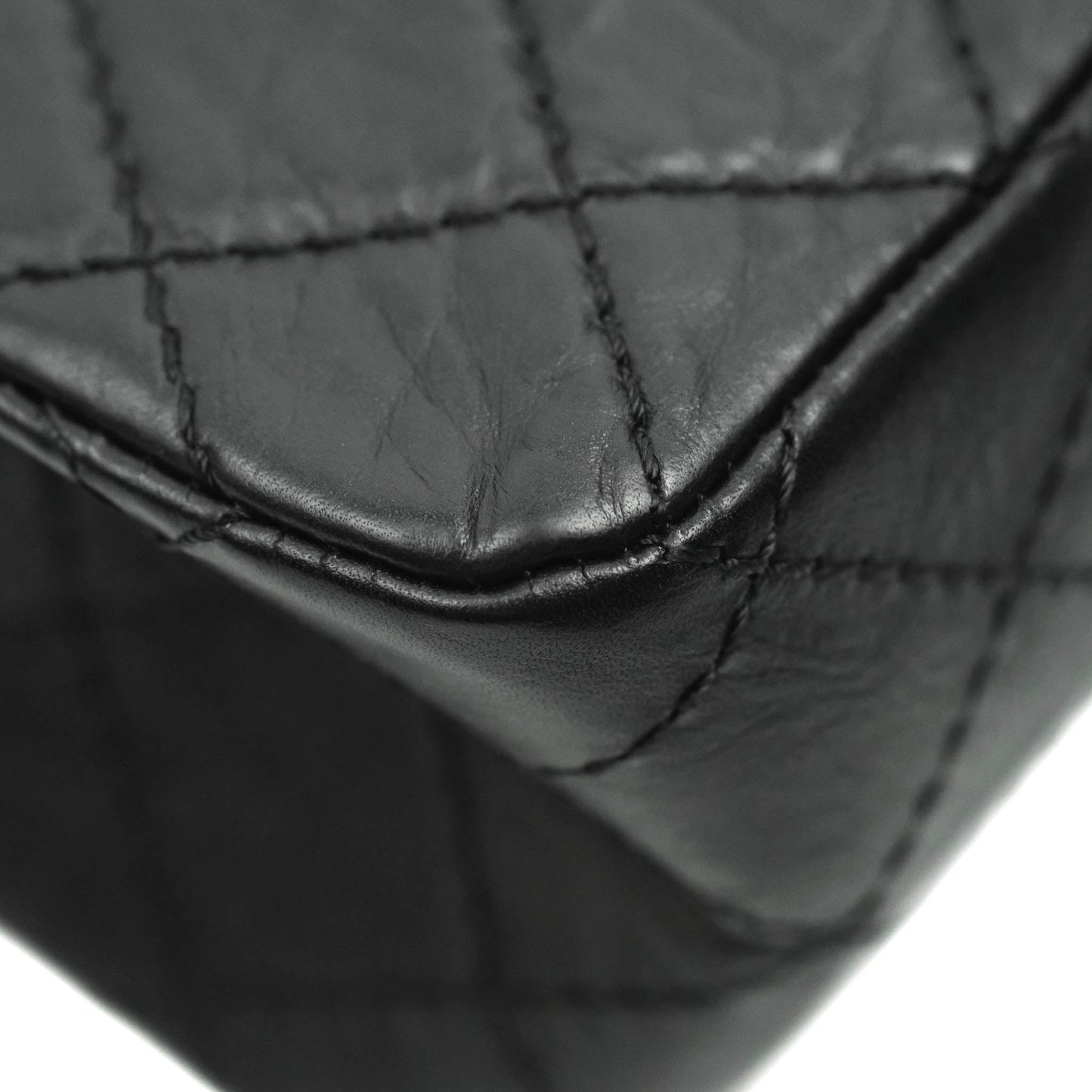 Chanel 2.55 Reissue Lucky Charms 225 Flap Black Crumpled Calfskin Ruthenium Hardware