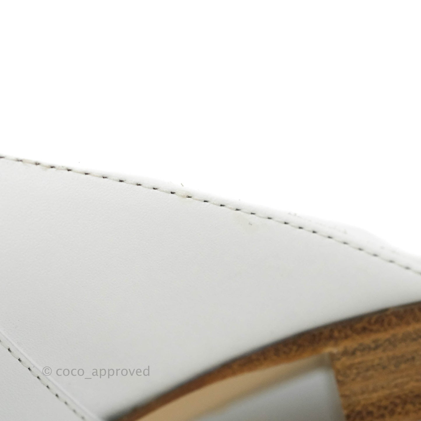 Hermès Oz Velvet Mules White Calfskin Palladium Hardware