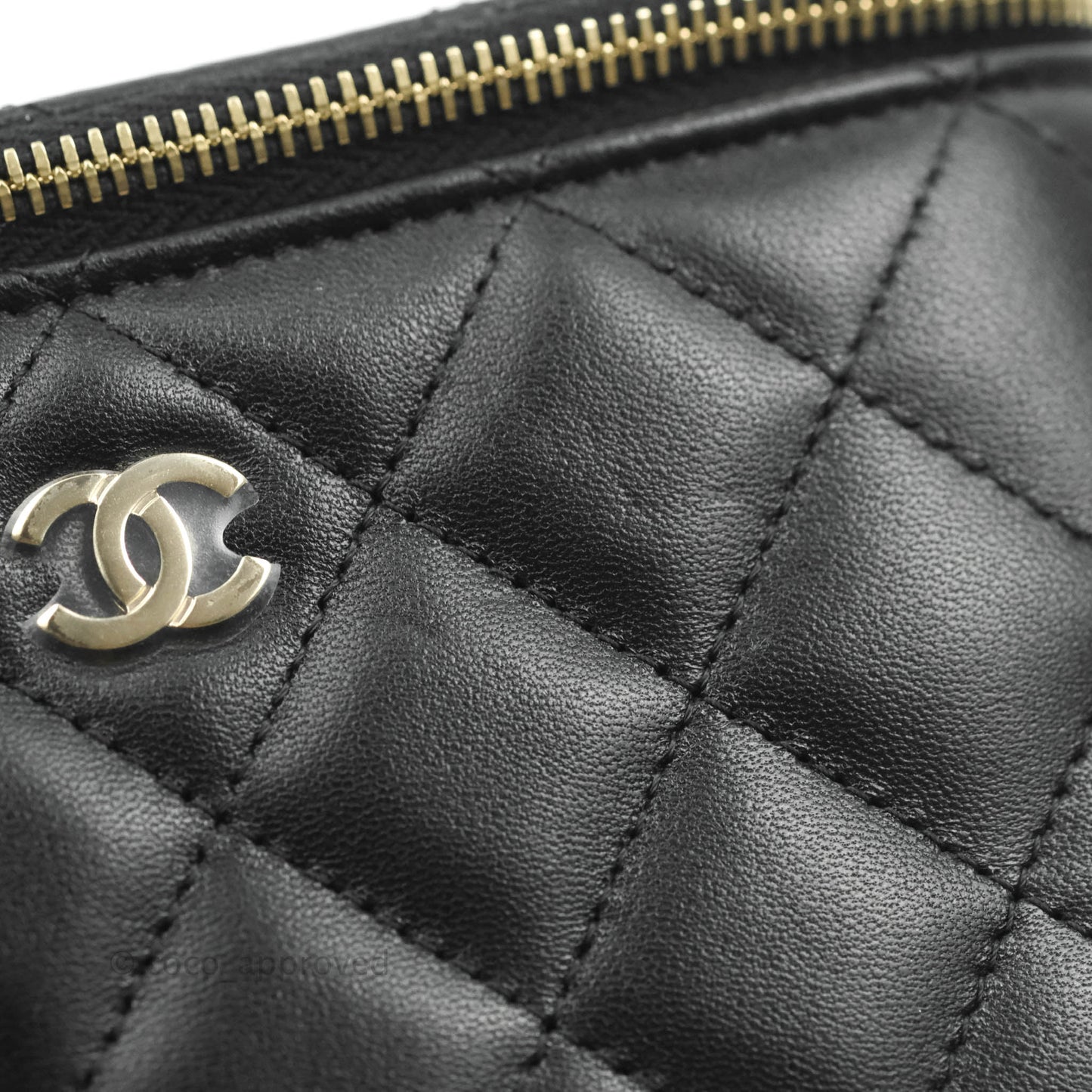 Chanel Vanity with Classic Chain Black Lambskin Gold Hardware