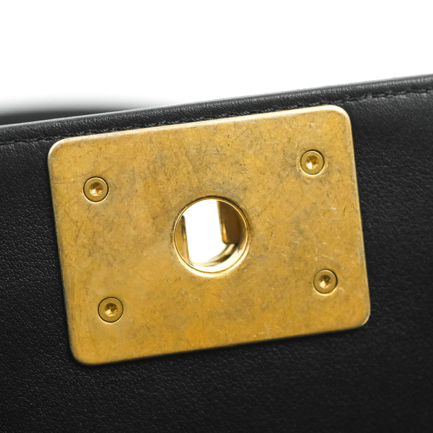 Chanel Small Boy Bag Black Calfskin Gold Hardware
