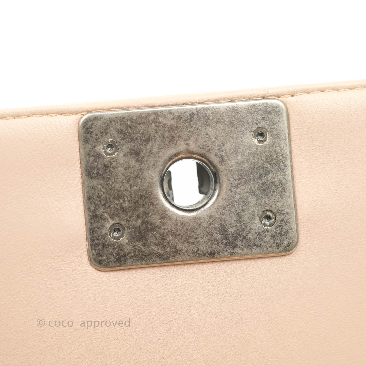 Chanel Boy Small Light Beige Pink Calfskin Ruthenium Hardware