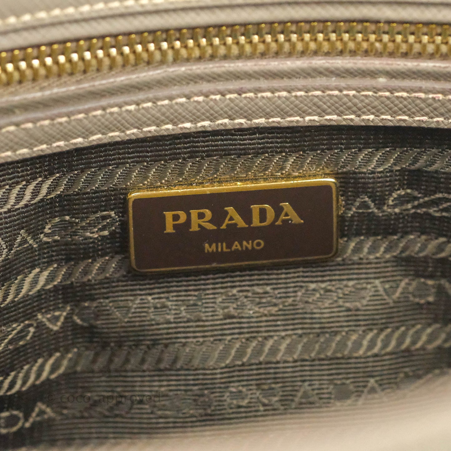 Prada Small Saffiano Lux Galleria Bag Argilla