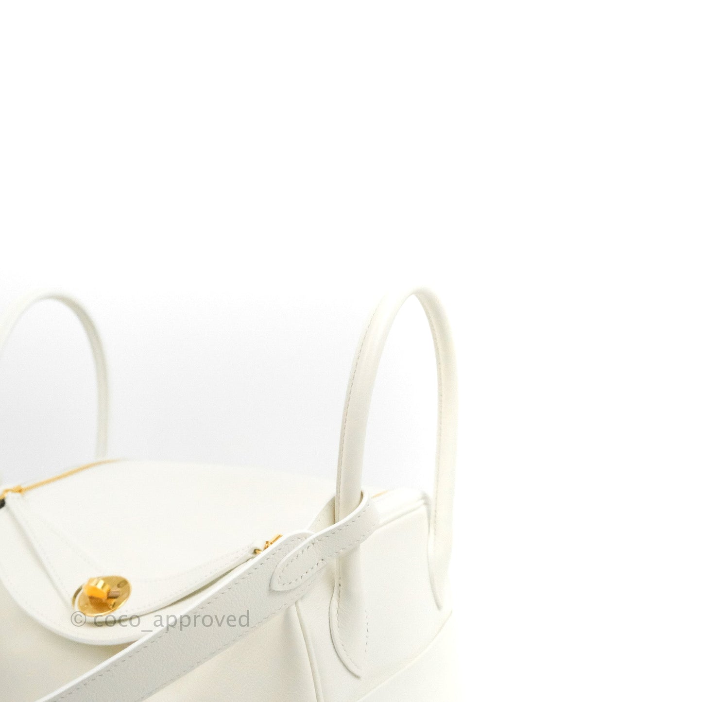 Hermès Lindy 26 Evercolor Blanc Gold Hardware