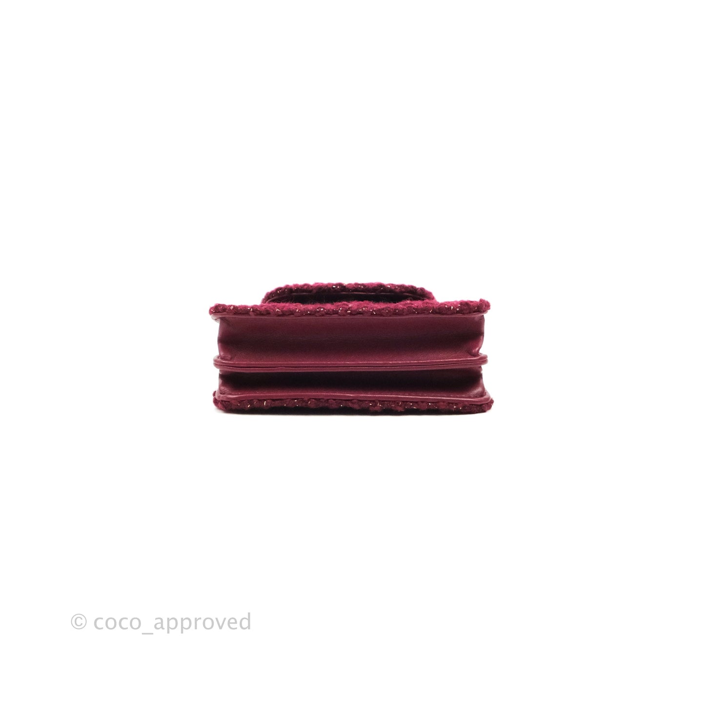 Chanel Clutch With Chain Red Tweed