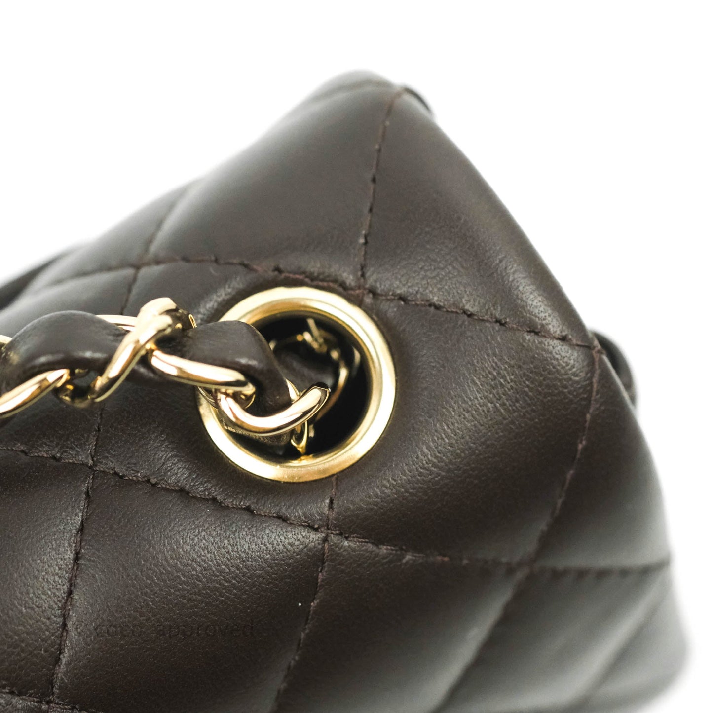Chanel Quilted Mini Rectangular Chocolate Brown Lambskin Gold Hardware
