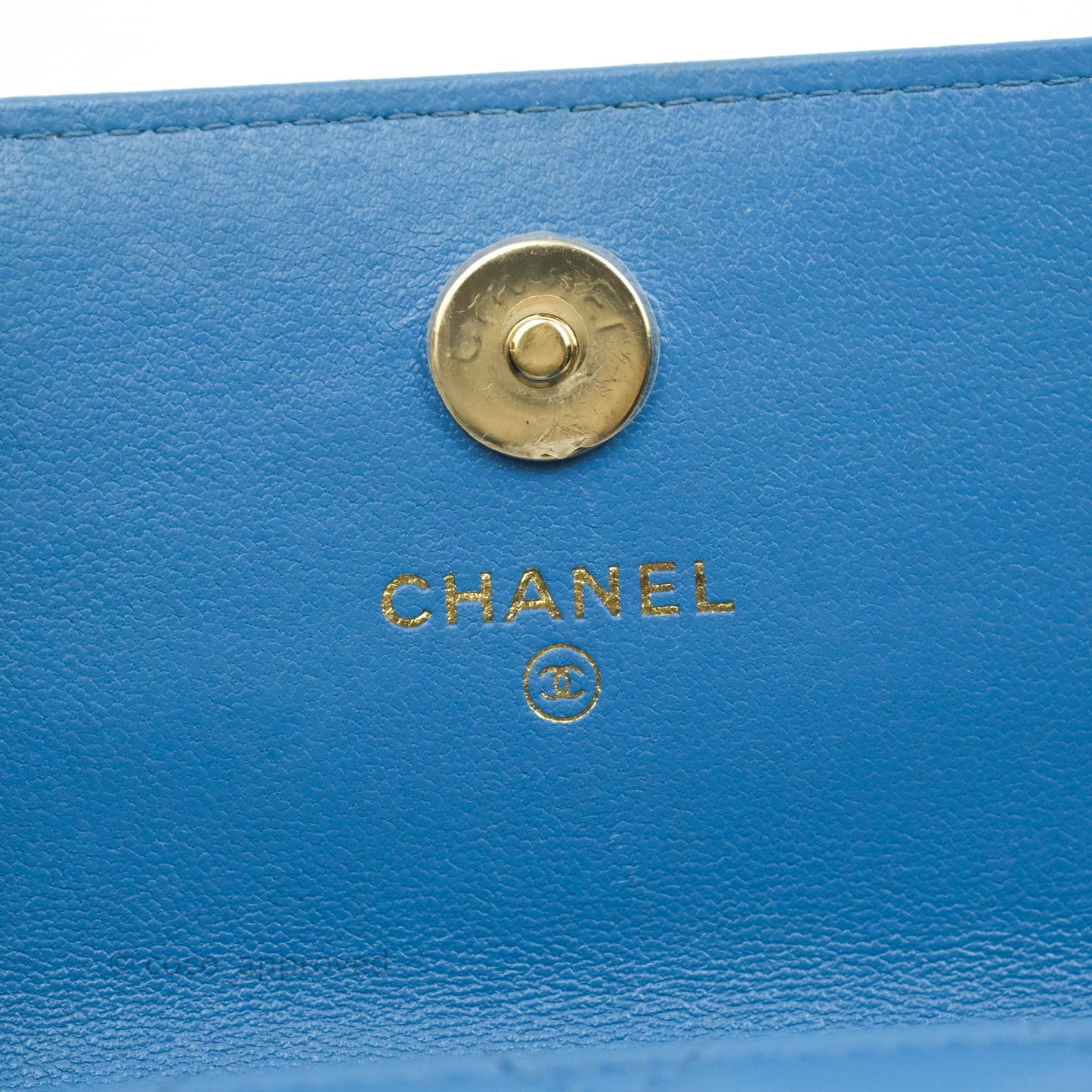 Chanel Ribbon Belt Bag Blue Lambskin Gold Hardware