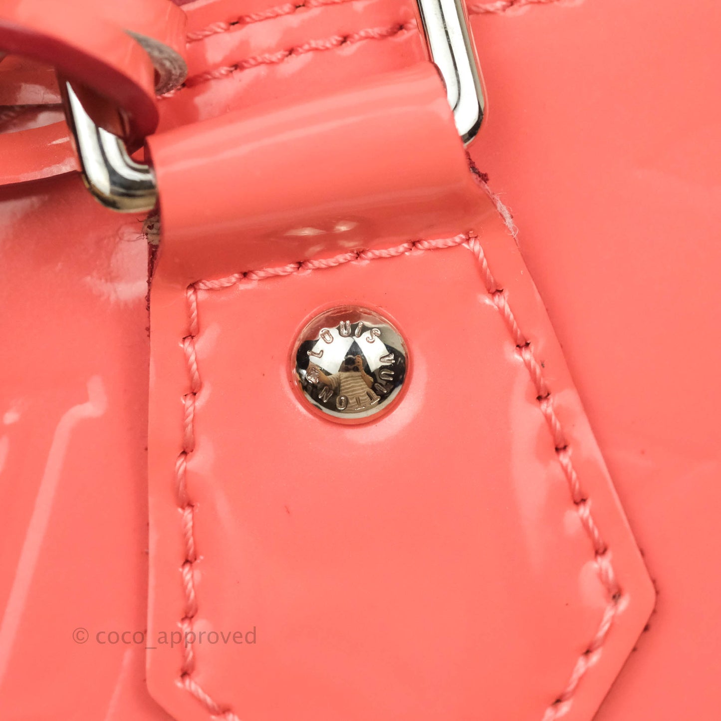 Louis Vuitton Alma BB Patent Pink Silver Hardware