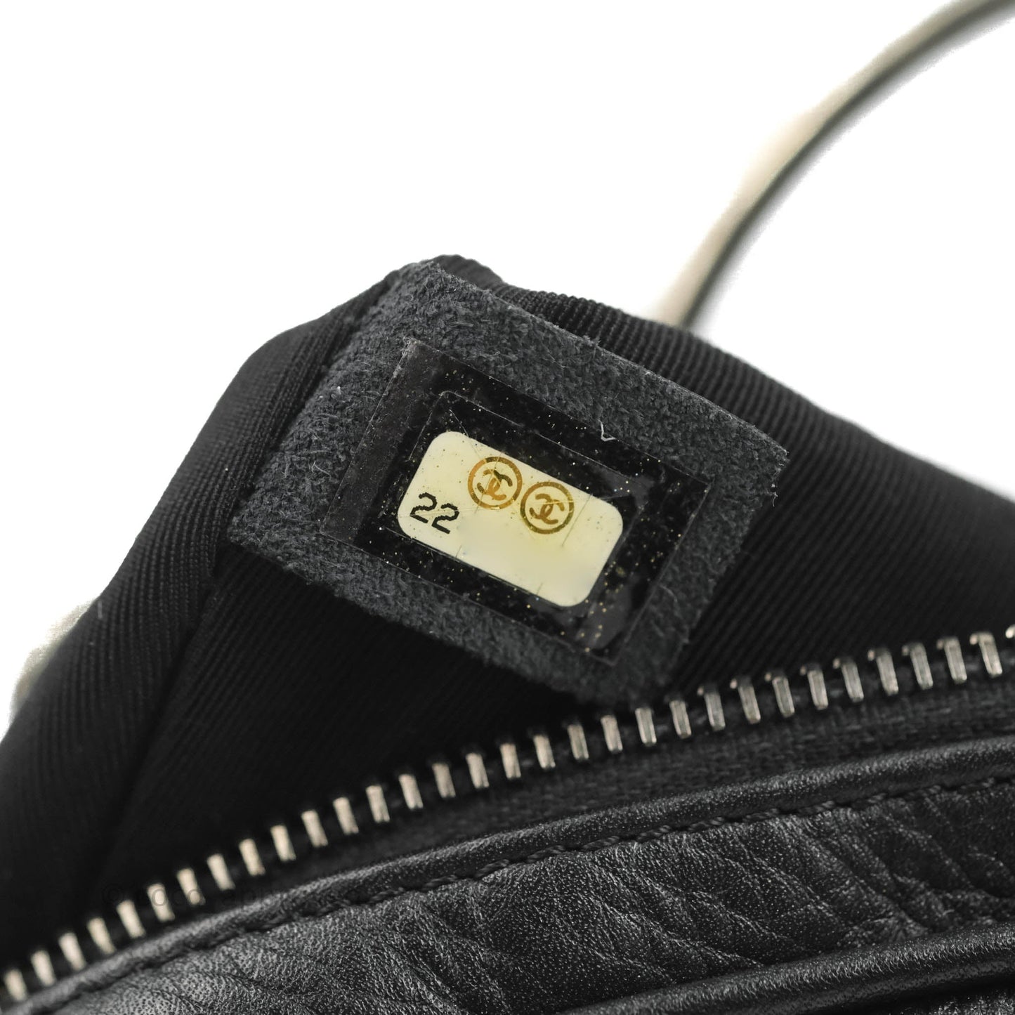 Chanel Quilted Airline Bowling Bag with Handle Black Calfskin Ruthenium Hardware
