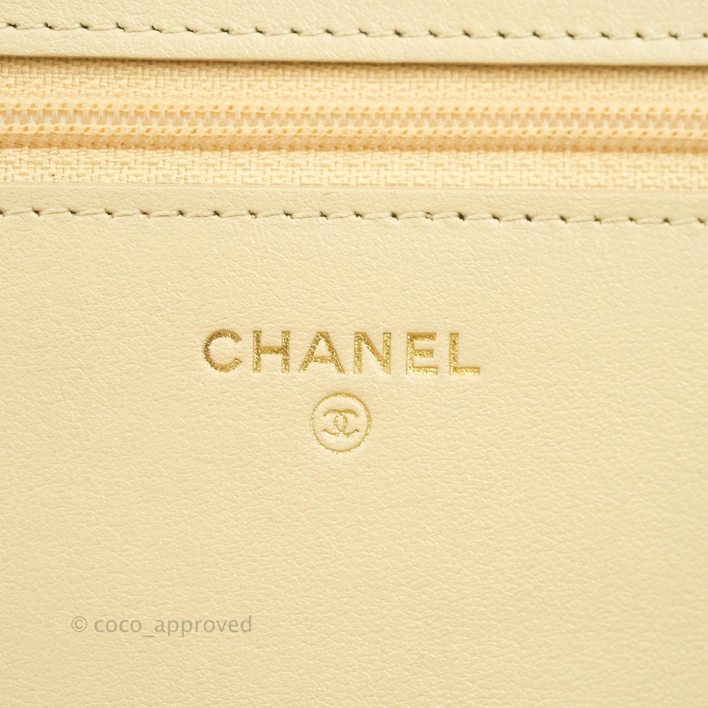 Chanel Wallet On Chain WOC Houndstooth Beige Black Tweed Gold Hardware