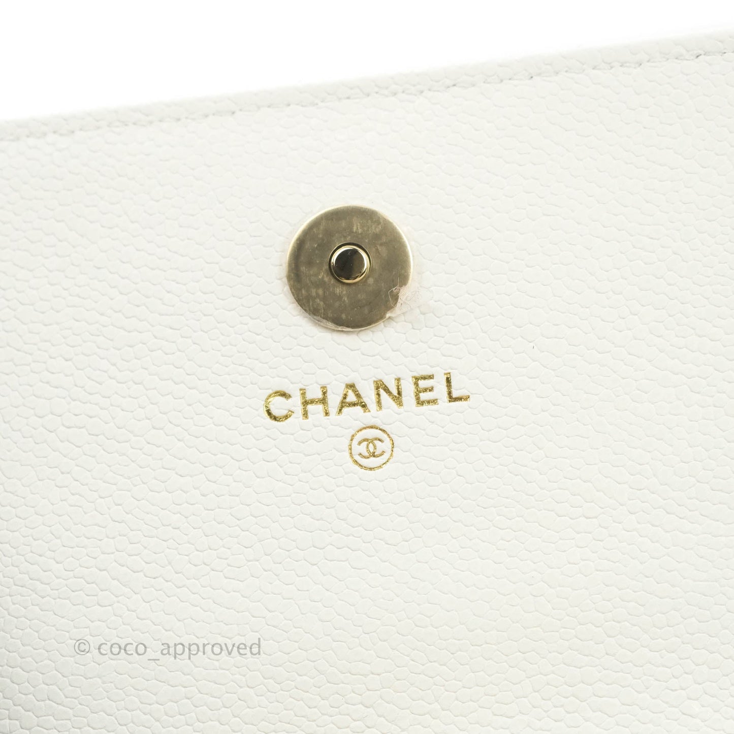 Chanel Business Affinity Clutch With Chain White Caviar Gold Hardware
