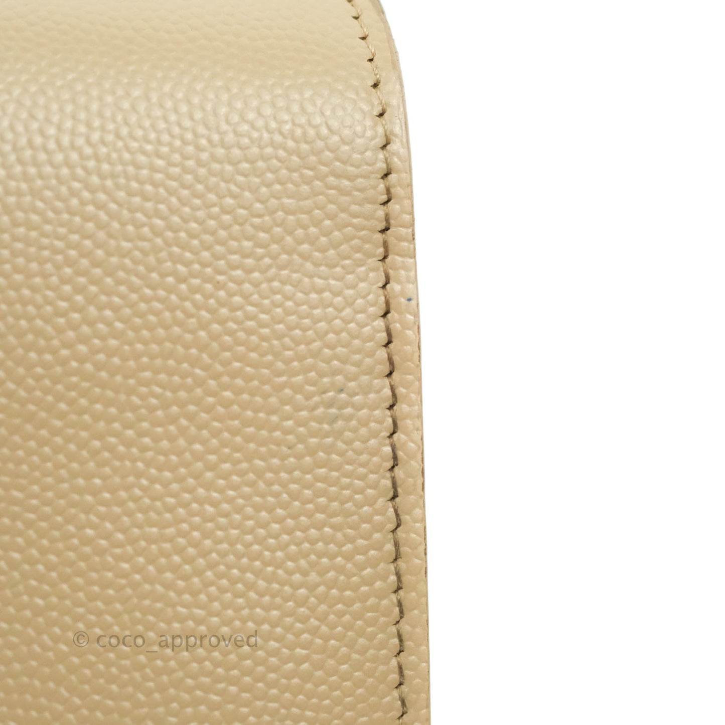 Saint Laurent Classic Beige Grained Leather Gold Hardware