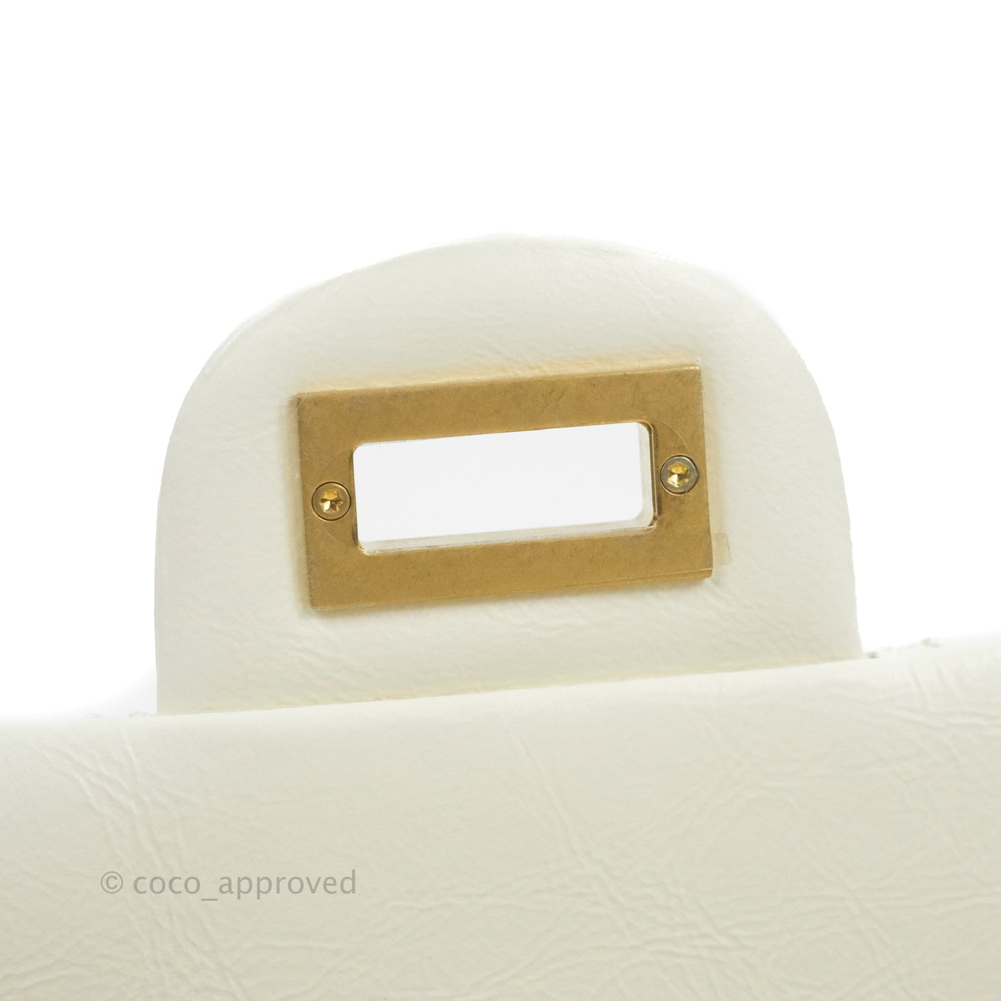 Chanel Mini Reissue 224 White Aged Calfskin Aged Gold Hardware
