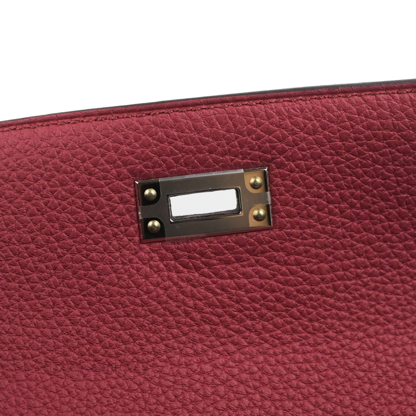 DM/email us to purchase - Hermes Kelly Retourne 25 Togo Rouge Grenat K1 Palladium Hardware