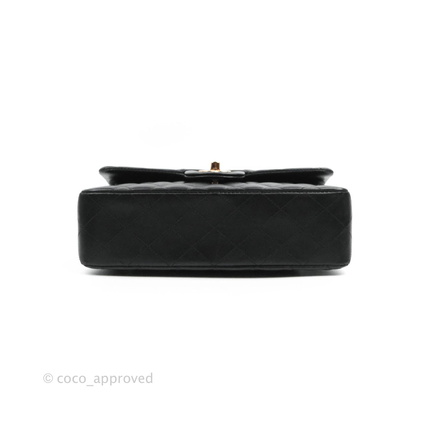 Chanel Classic Small S/M Flap Black Lambskin Rose Pink-Gold Hardware