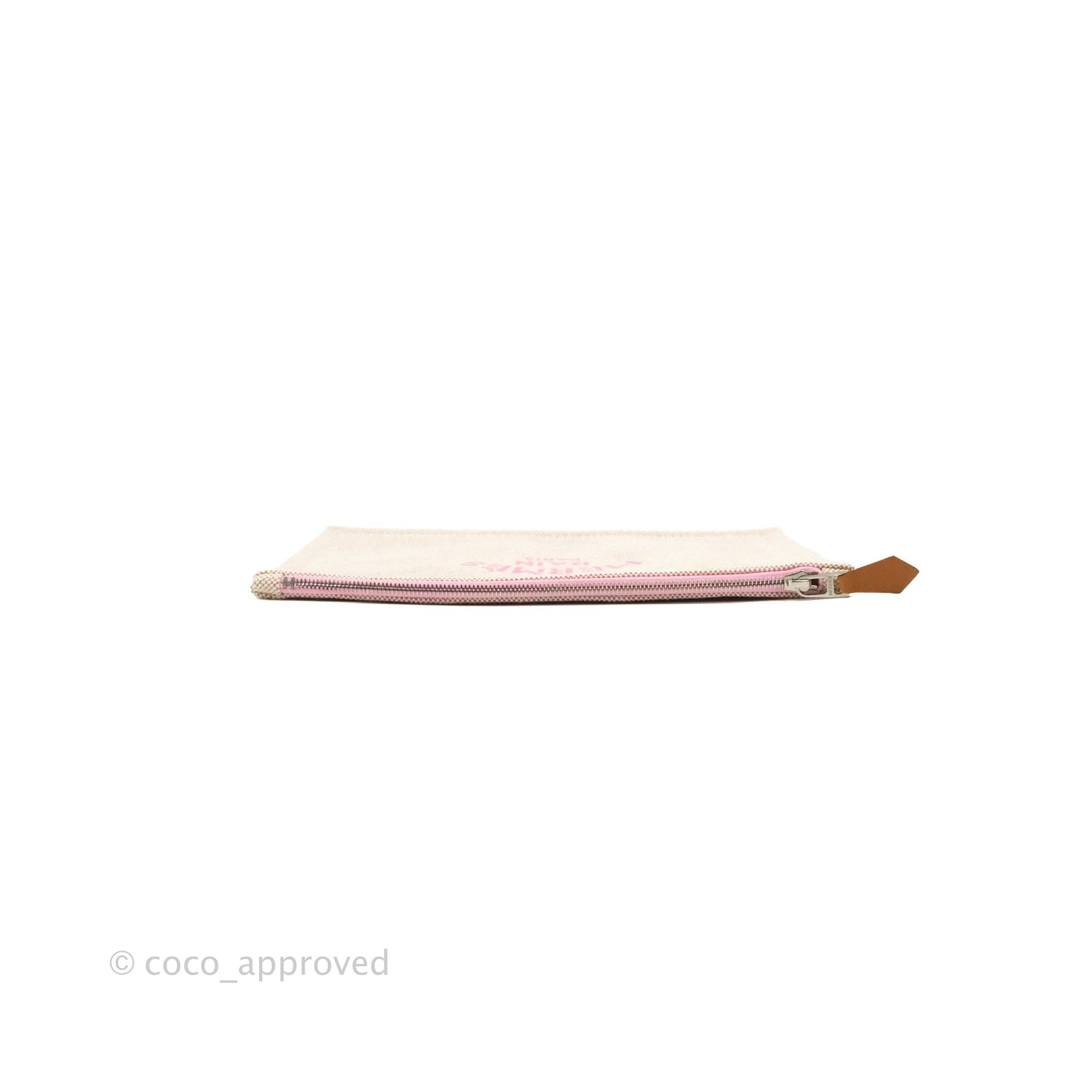 Hermès Small Bain New Yachting Pouch Cotton Pink