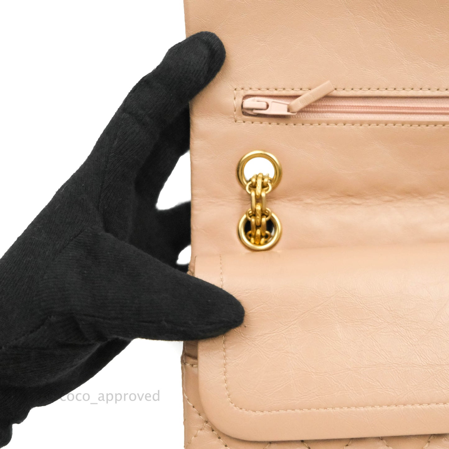 Chanel Reissue Quilted Aged Calfskin Beige Gold Hardware 226