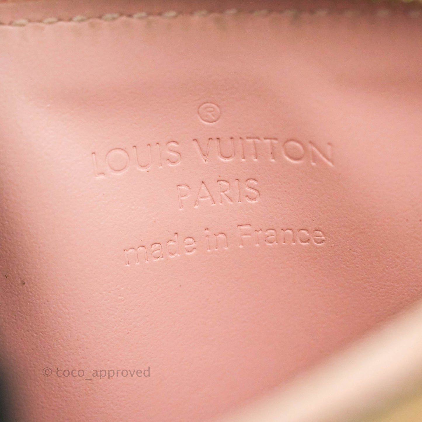 Louis Vuitton Pink Patent Key Pouch Gold Hardware