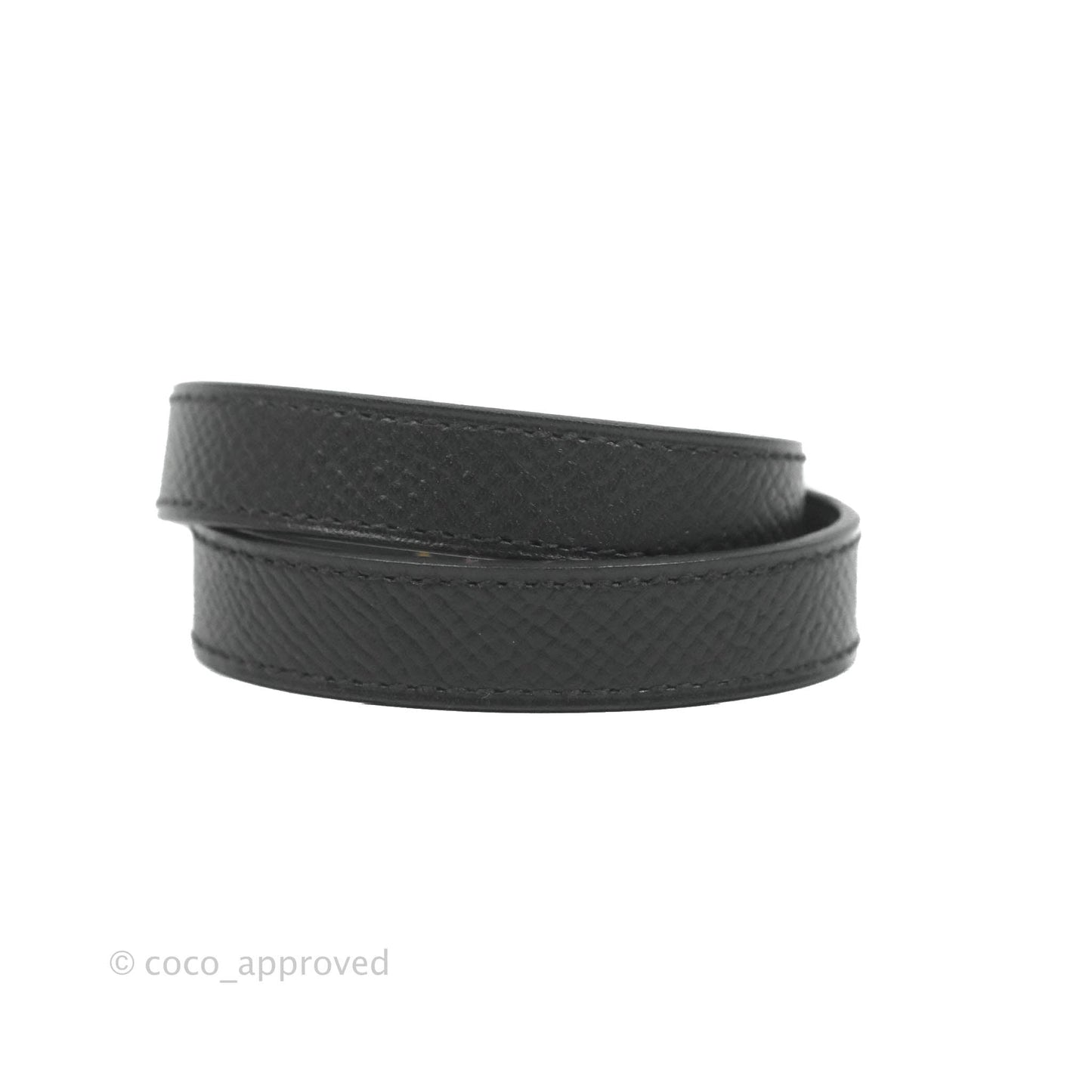 Hermès Kelly Double Tour Bracelet Black Epsom Rose Gold Hardware