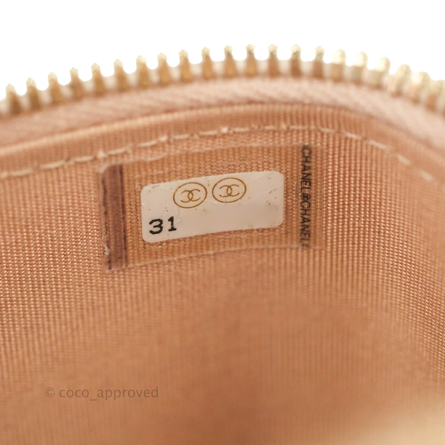 Chanel Mini Top Handle Vanity With Chain Beige Lambskin Aged Gold Hardware