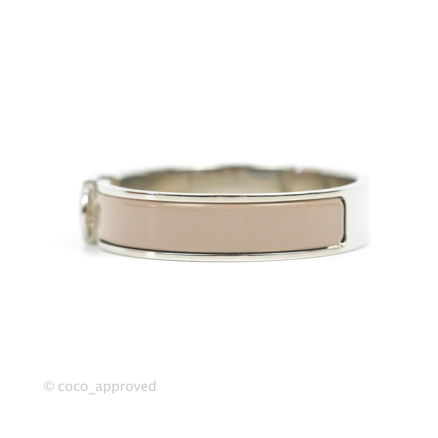 Hermes Clic Cadenas Bracelet Marron Glacé Palladium Hardware