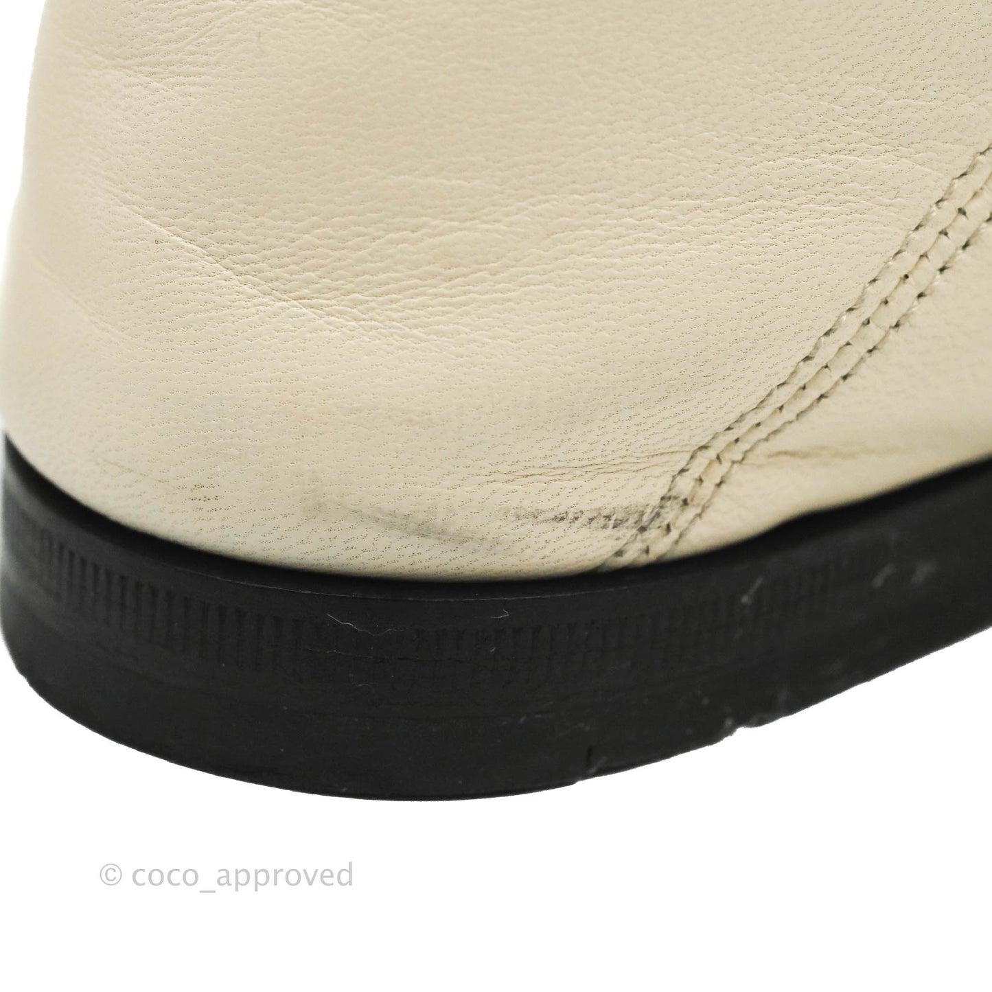 Gucci Horsebit Loafer White Leather Size 36