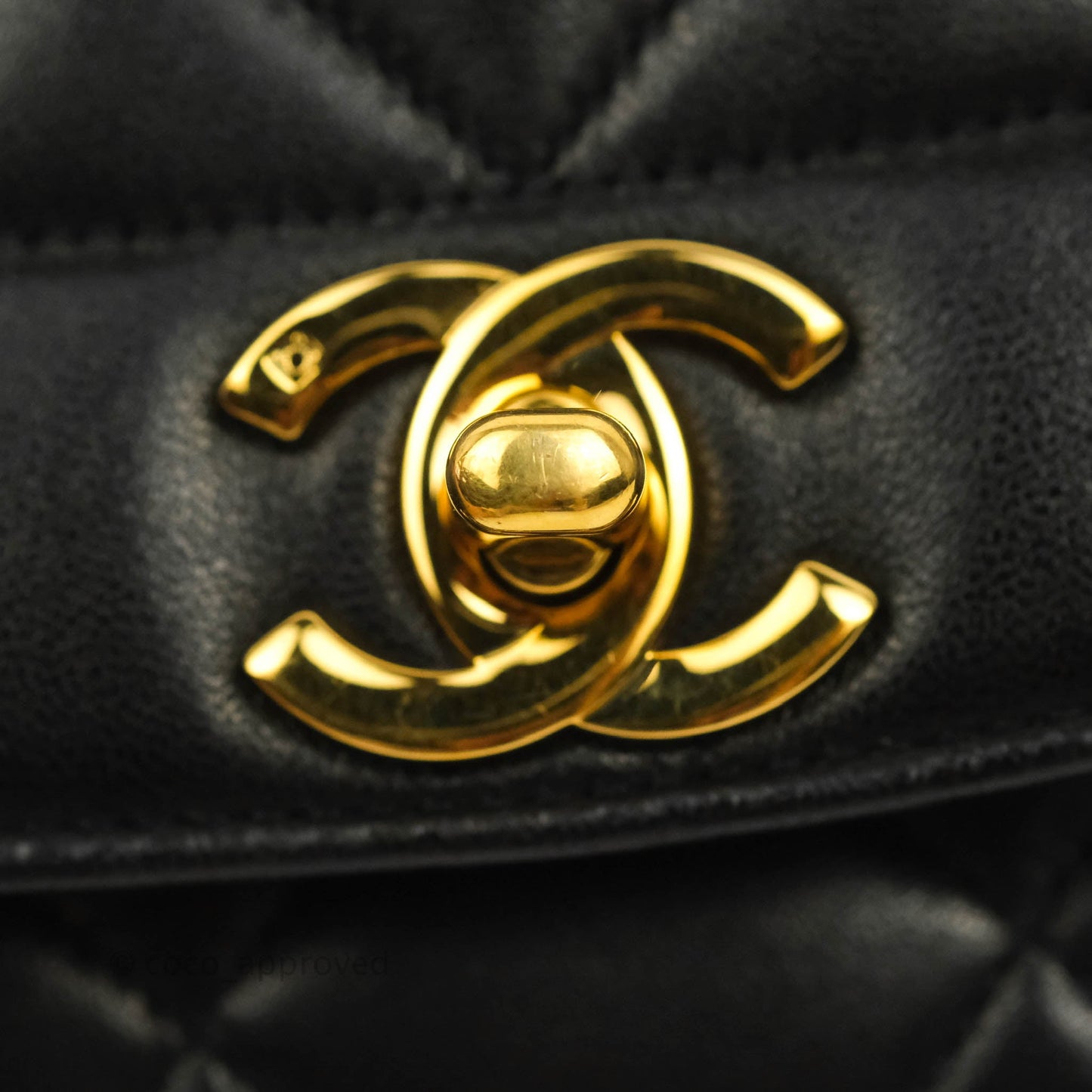 Chanel Vintage Quilted Medium Classic Diana Flap Bag Black Lambskin 24K Gold Hardware