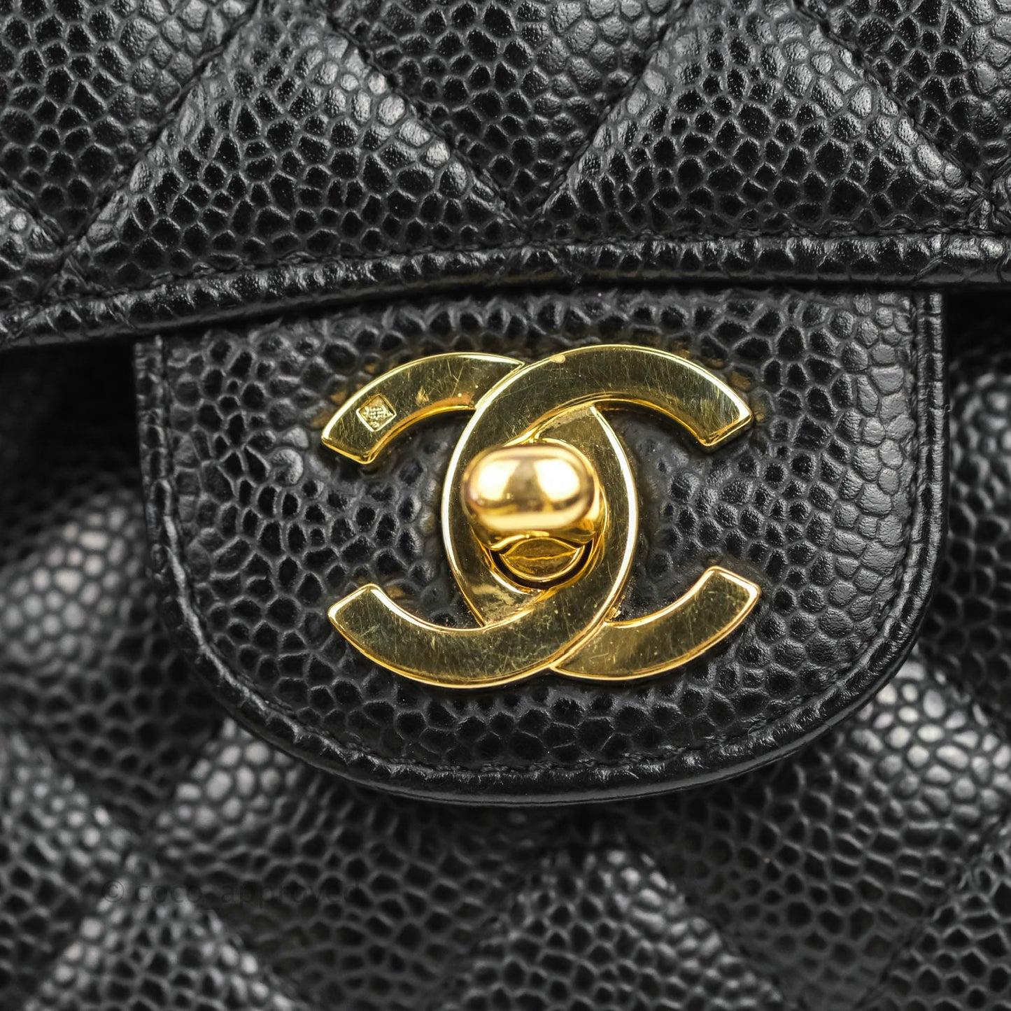 Chanel Small Classic Quilted Flap Black Caviar 24K Gold Hardware