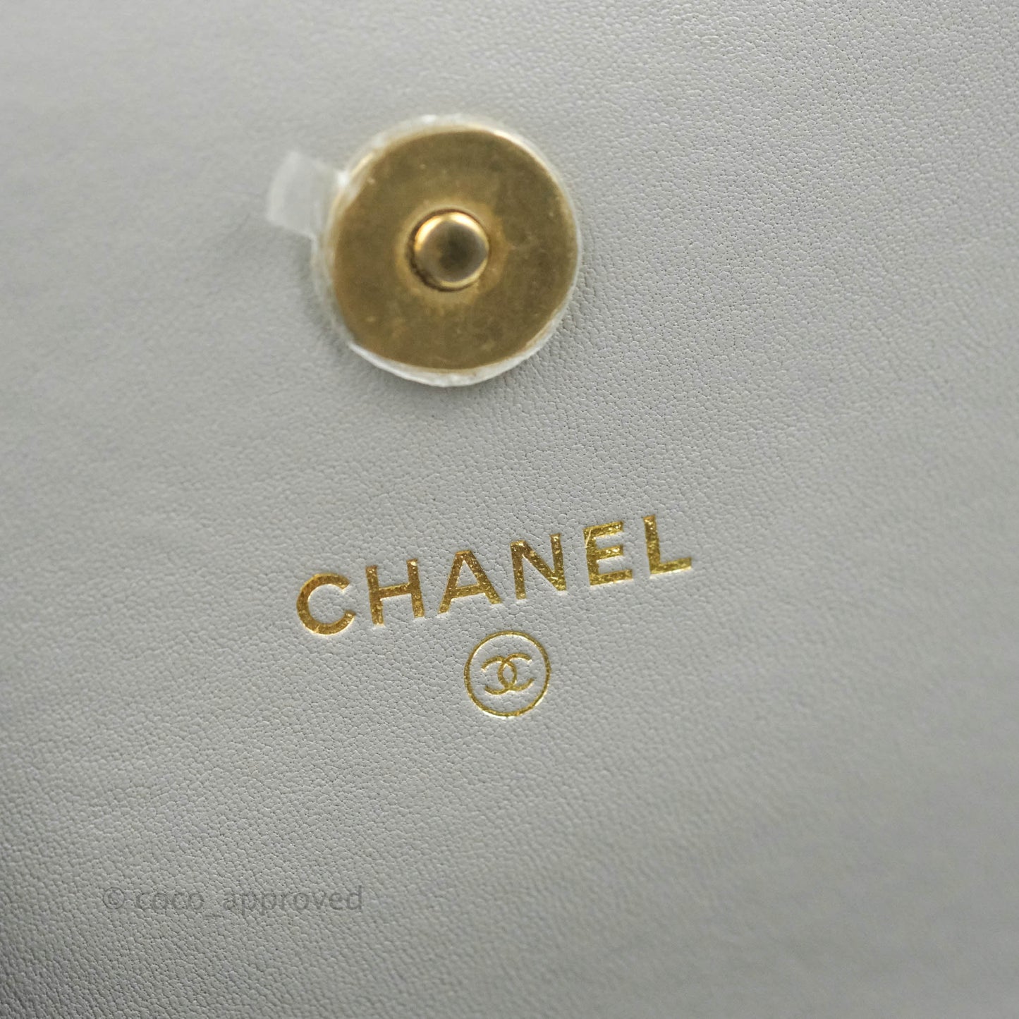 Chanel 19 Phone Holder Grey Mixed Hardware
