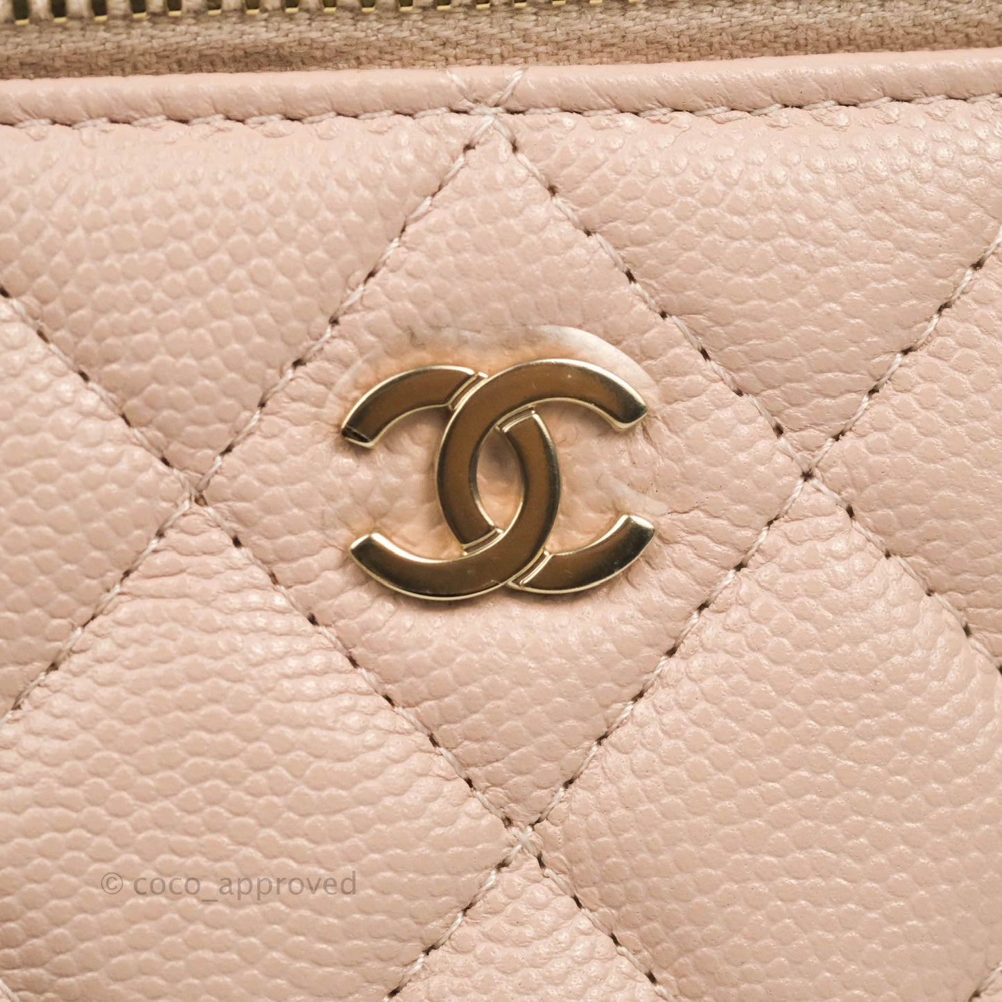 Chanel Mini Vanity With Chain Rose Clair Pink Caviar Gold Hardware