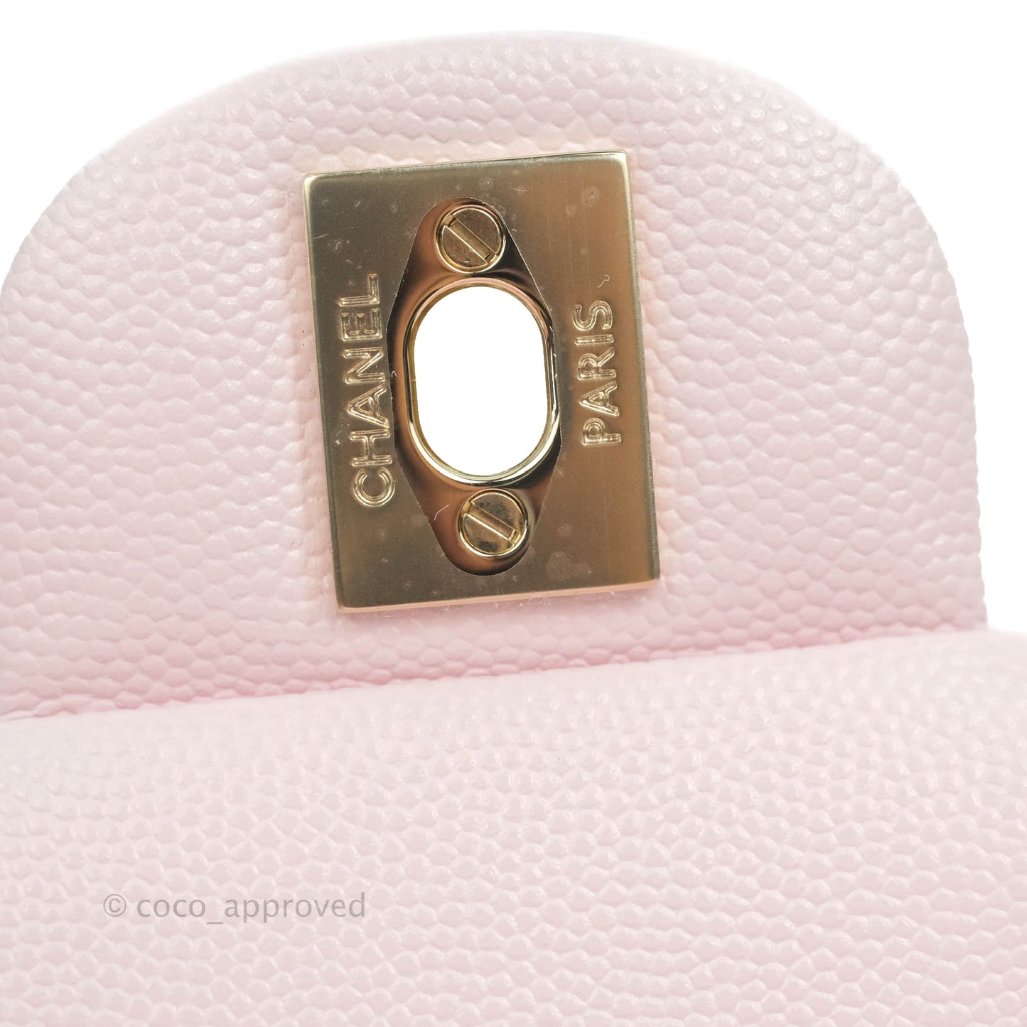Chanel Classic M/L Medium Flap Quilted Pink Caviar Gold Hardware 22P