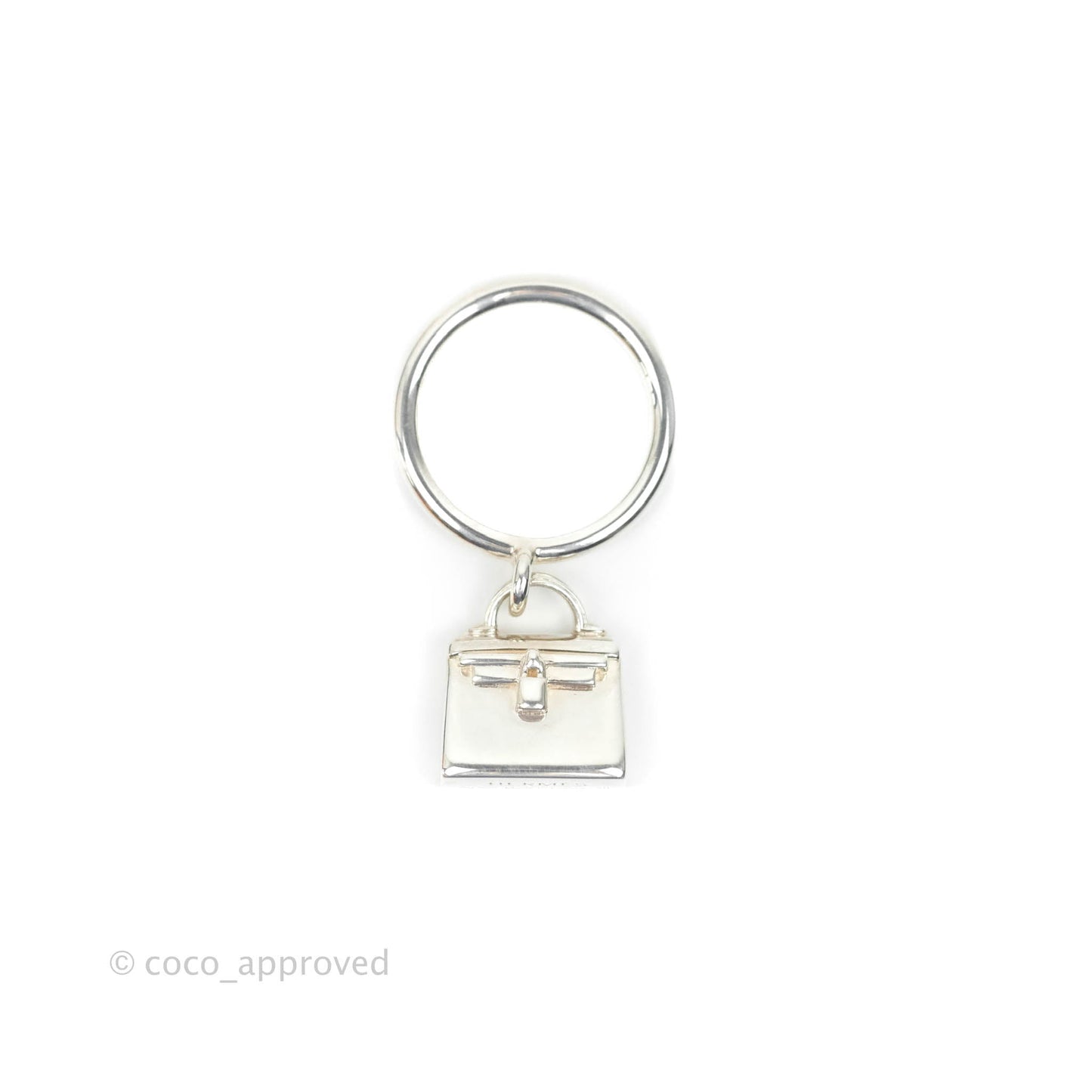 Hermès Amulettes Kelly Ring Sterling Silver Size 50