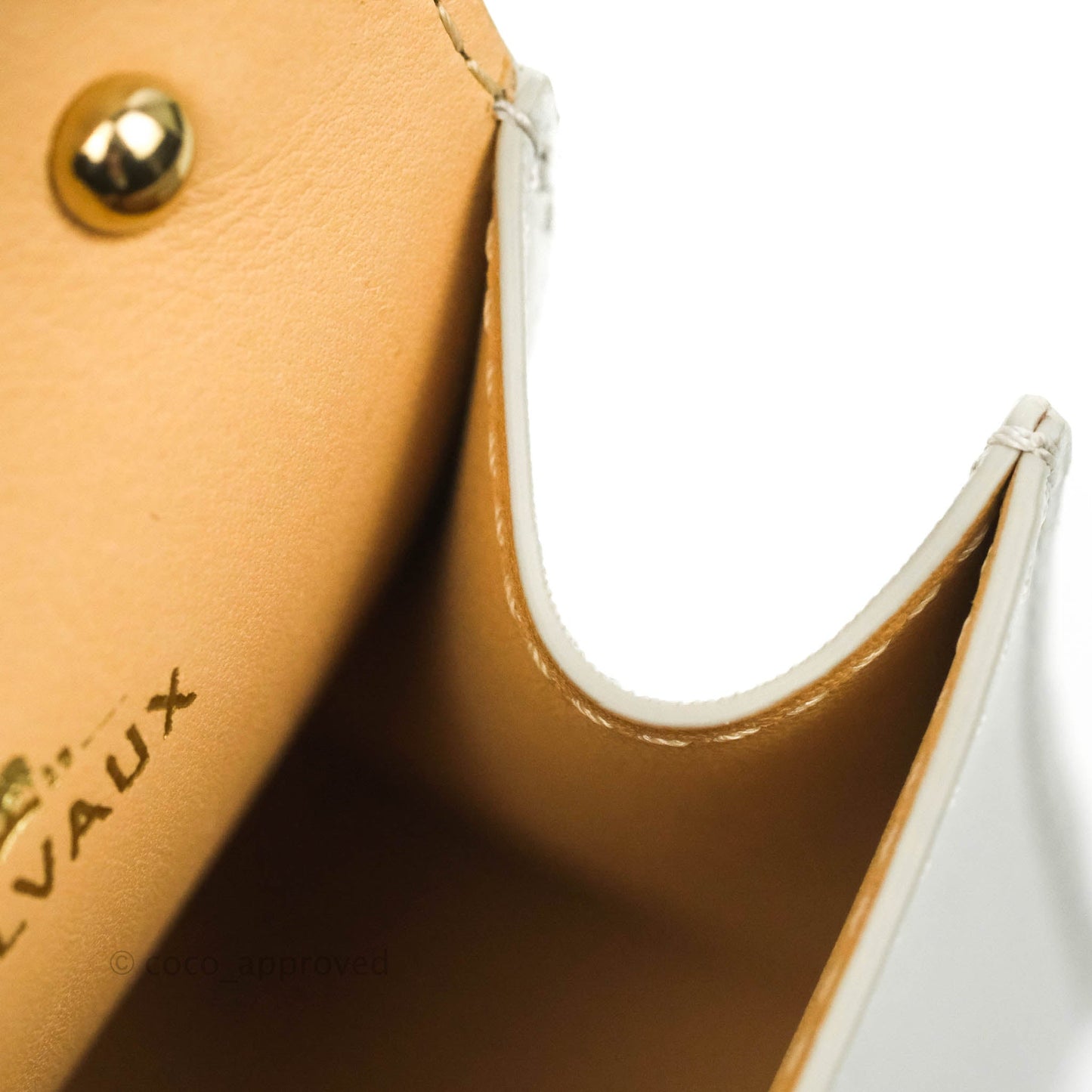 Delvaux Mini Brillant Bag Charm Light Grey Calfskin