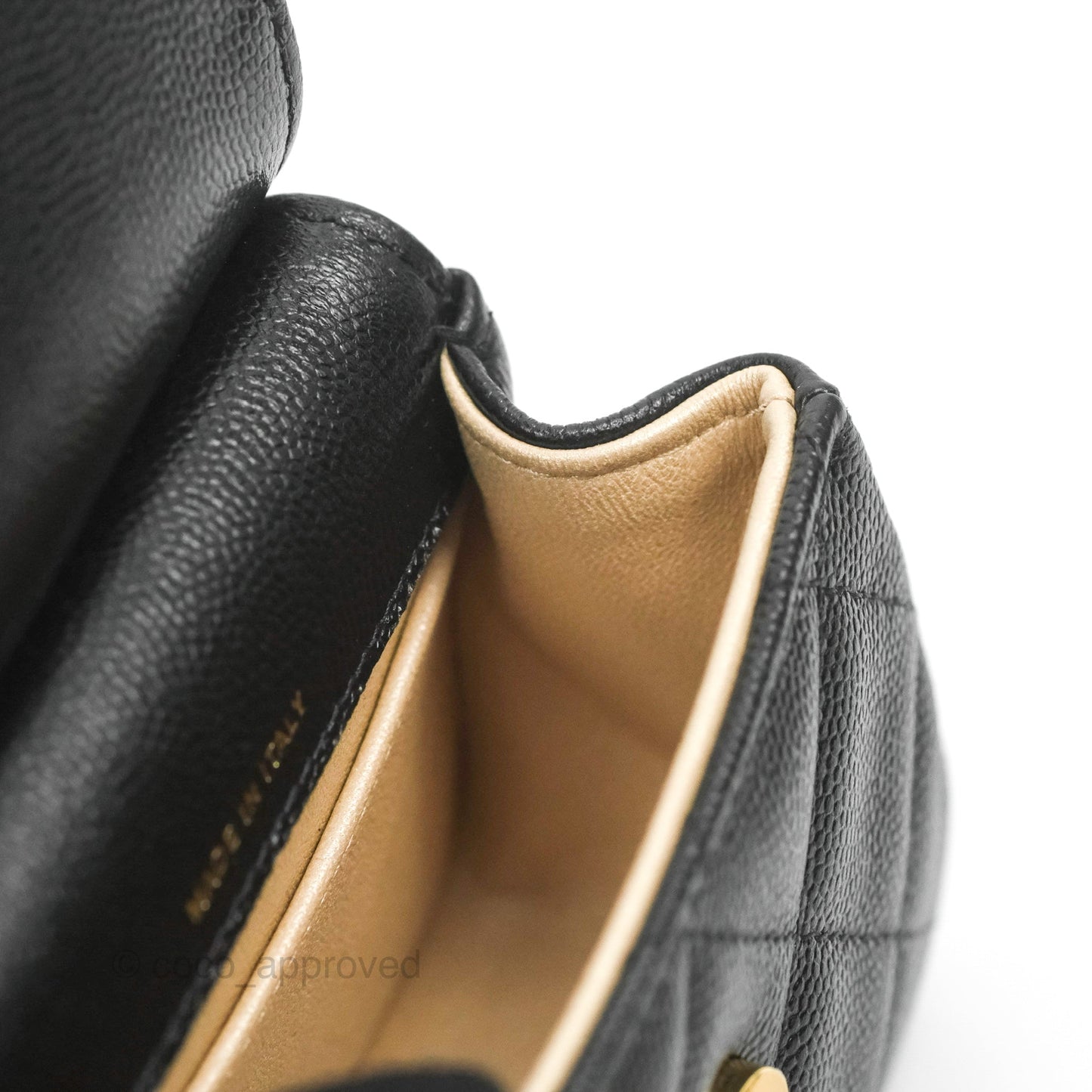 Chanel Quilted Clutch With Chain Black Caviar Gold Hardware
