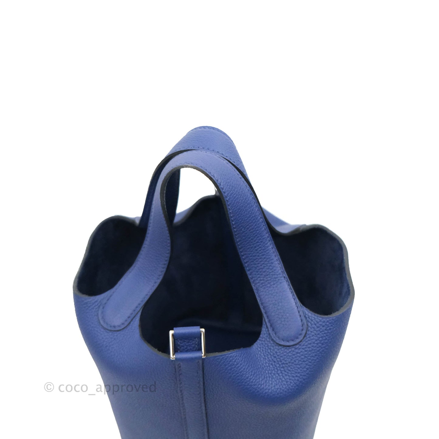 Hermès Picotin Lock 18 PM Bleu Saphir Clemence Palladium Hardware