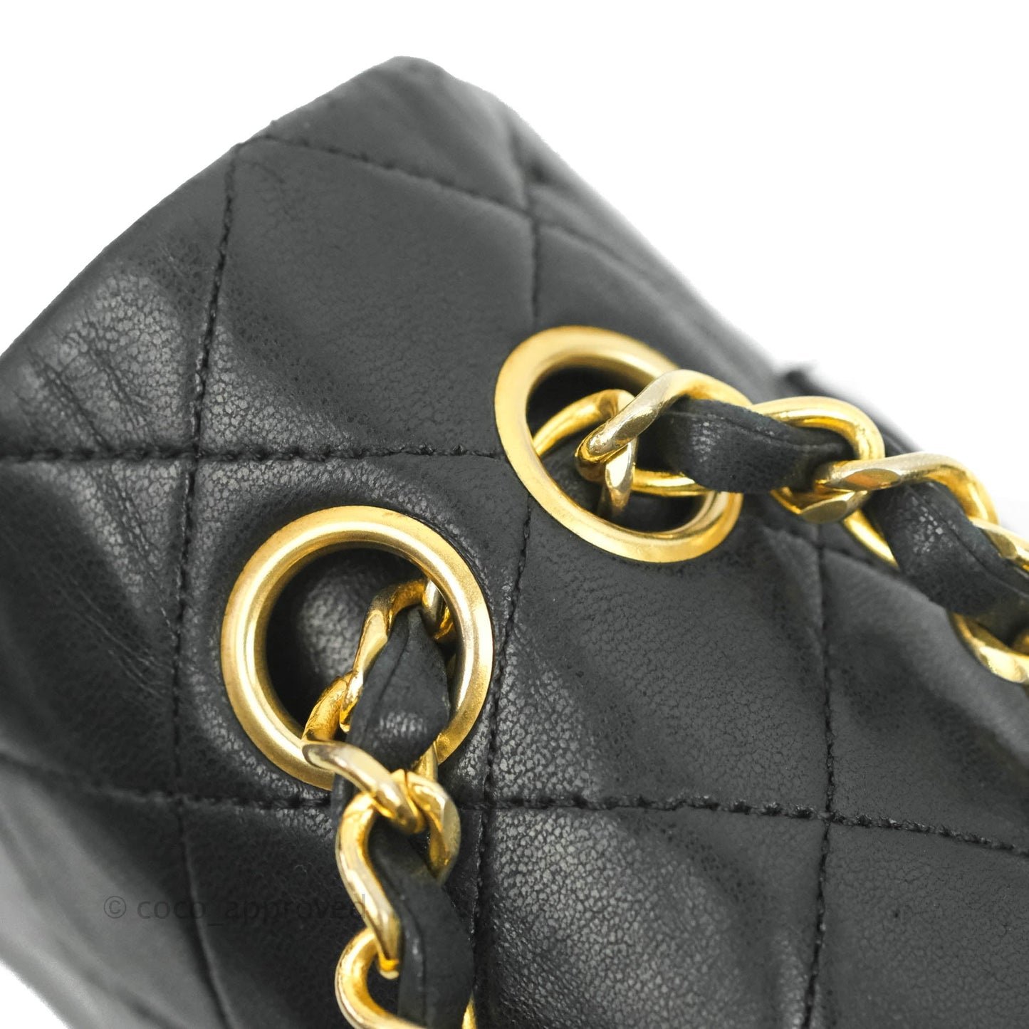 Chanel Vintage Classic Small S/M Flap Black Lambskin 24K Gold Hardware