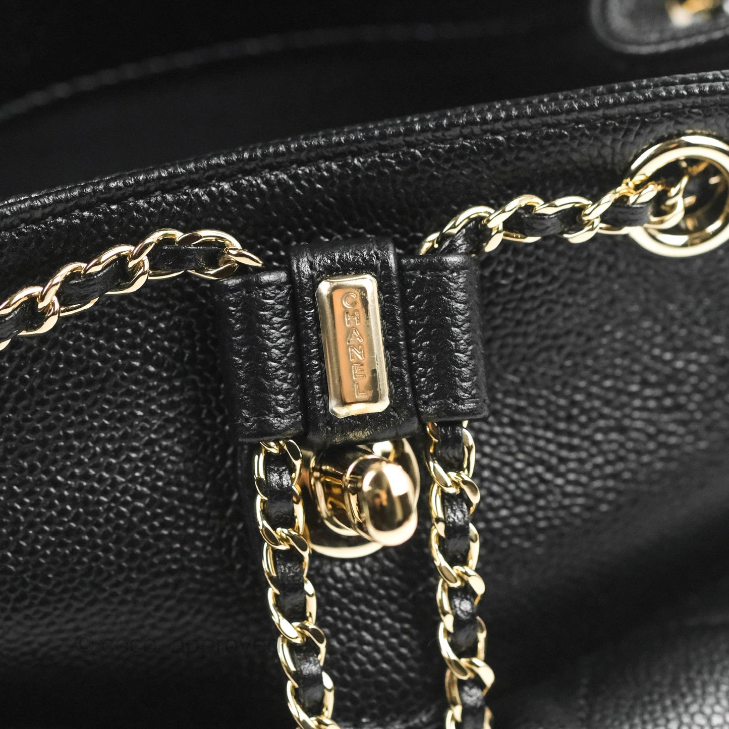 Chanel Duma Backpack Small Black Caviar Gold Hardware 23P