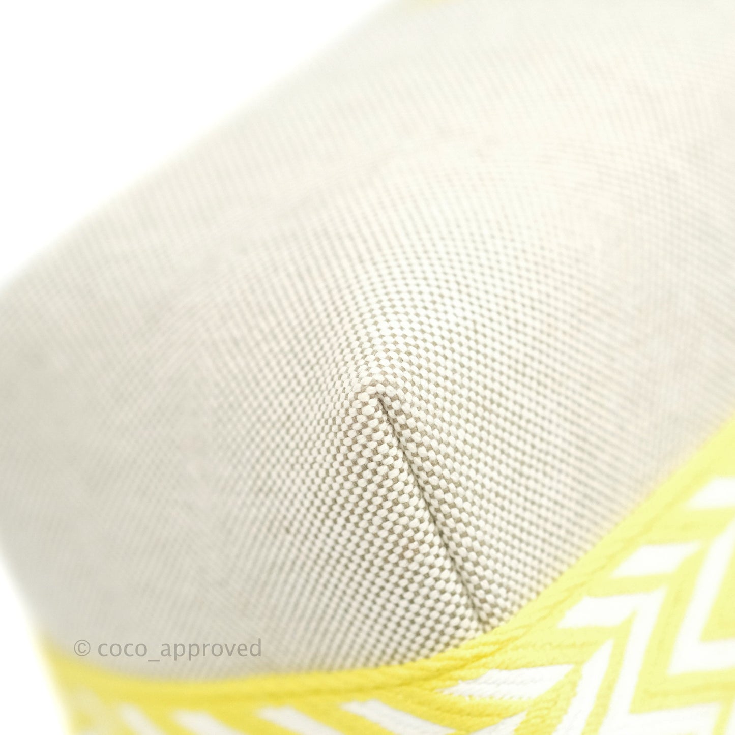 Hermès Canvas Small Bride-A-Brac Pouch Natural Jaune Citron