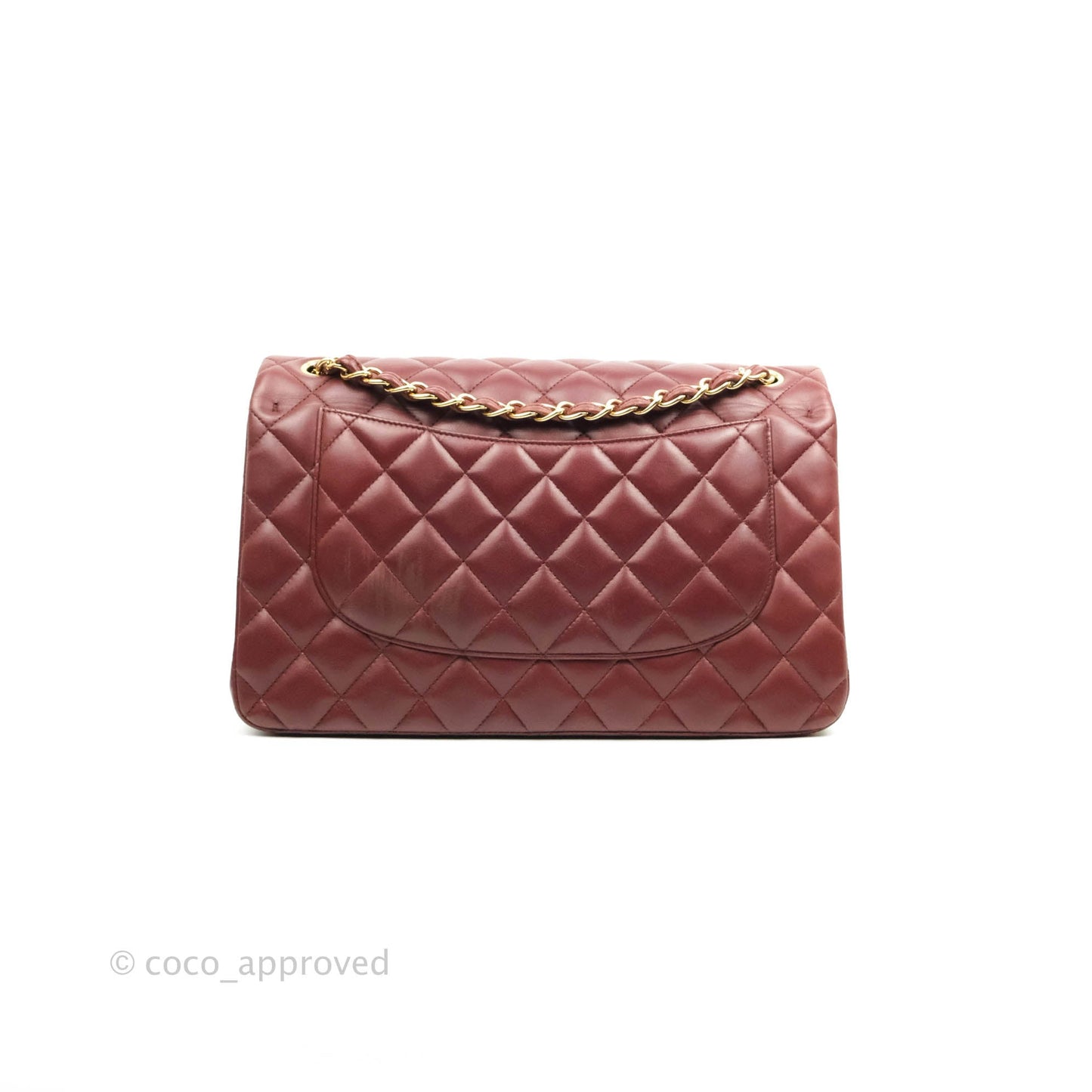 Chanel Jumbo Double Flap Burgundy Lambskin Gold Hardware