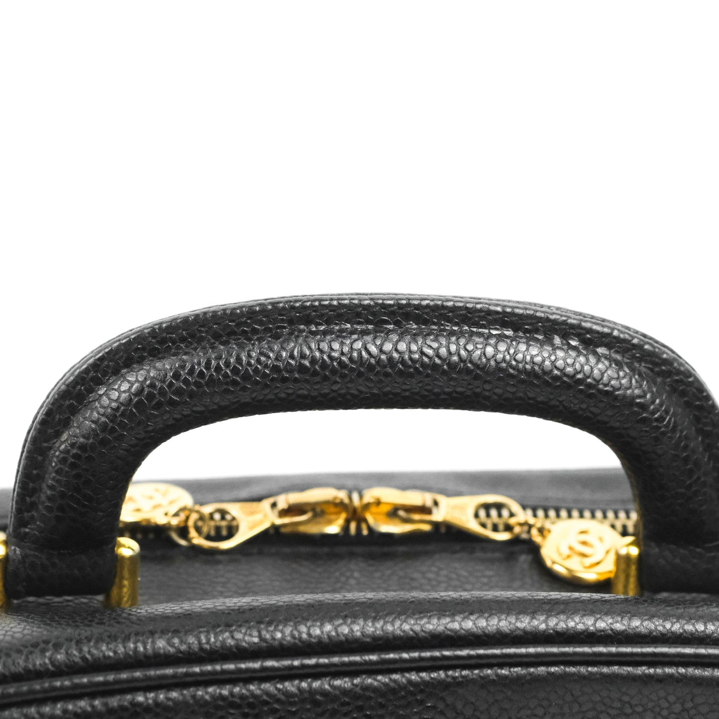 Chanel Vintage Timeless CC Vanity Black Caviar Gold Hardware