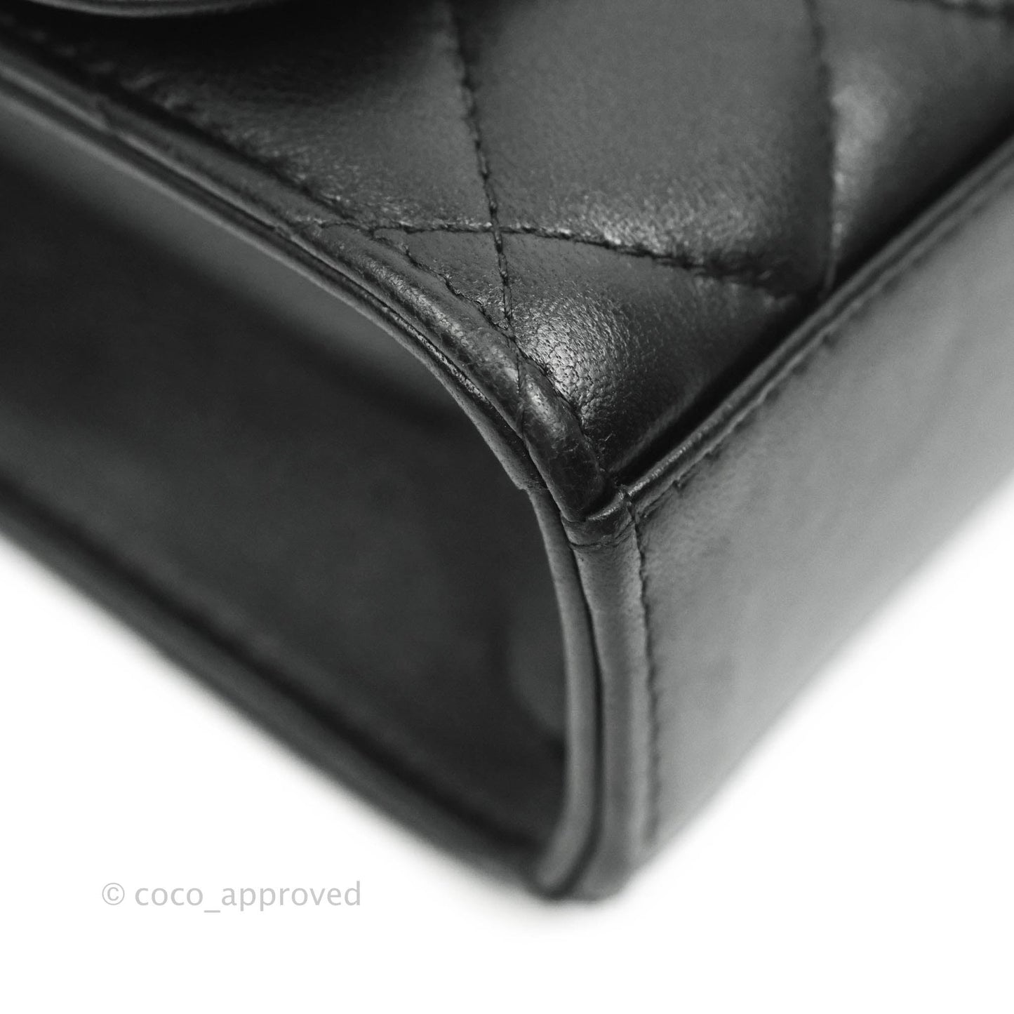Chanel Mini Quilted Trendy CC Clutch With Chain Black Lambskin Gold Hardware