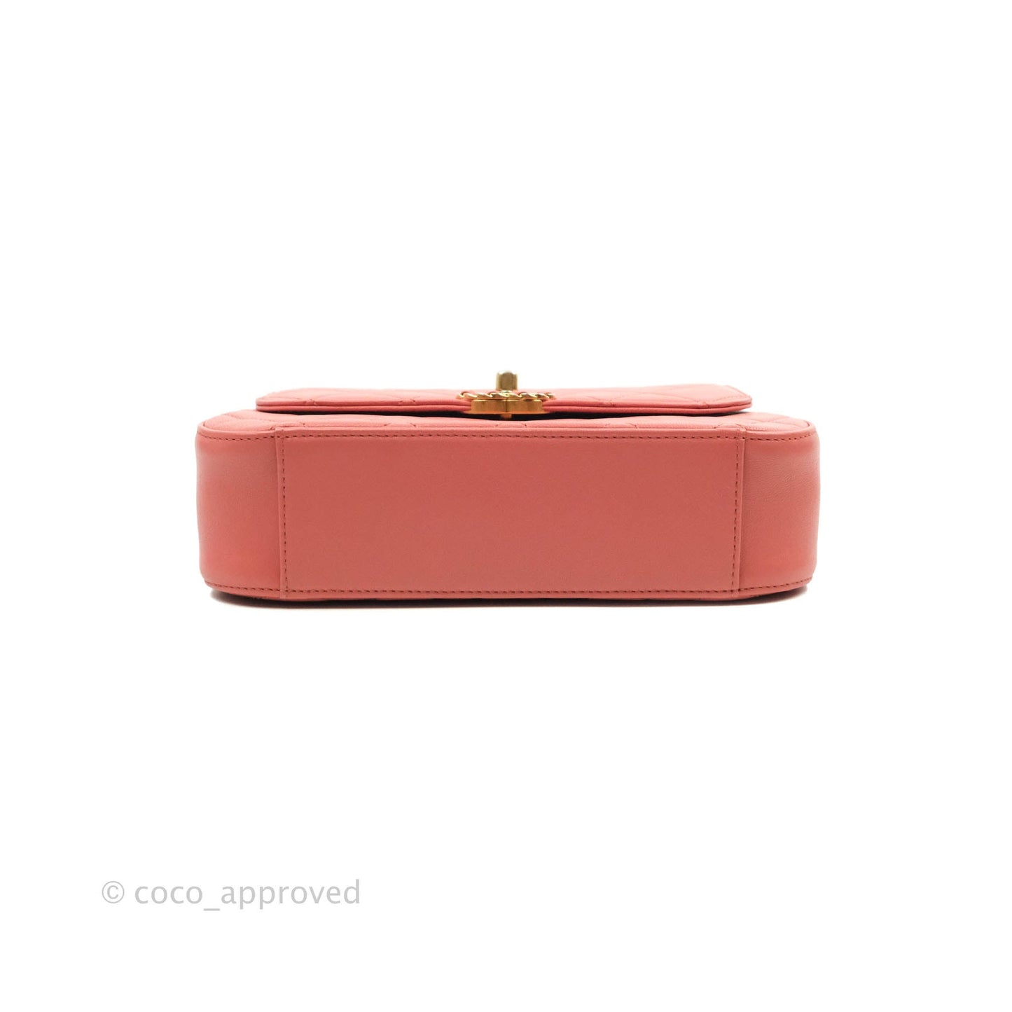 Chanel Quilted Chain Infinity Handle Bag Pink Lambskin Aged Gold Hardware