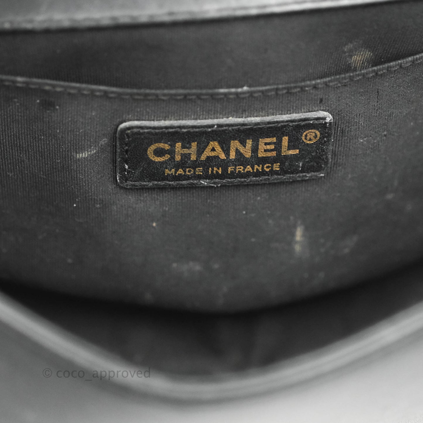 Chanel Quilted Medium Boy With Handle Black Calfskin Aged Gold Hardware